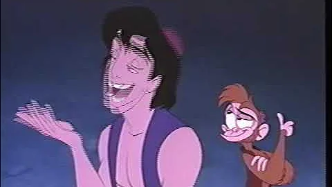 Aladdin (1992) Aladdin tricks Genie Scene (VHS Capture)