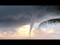 Tornado spout off the coast of Cancun, Mexico (Jan 8, 2019)