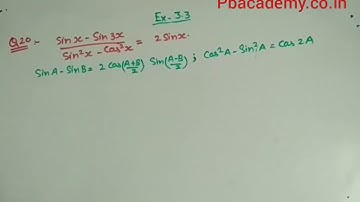 Chapter 3 Exercise 3.3 (Q21) Trigonometric Functions Class 11 Maths NCERT