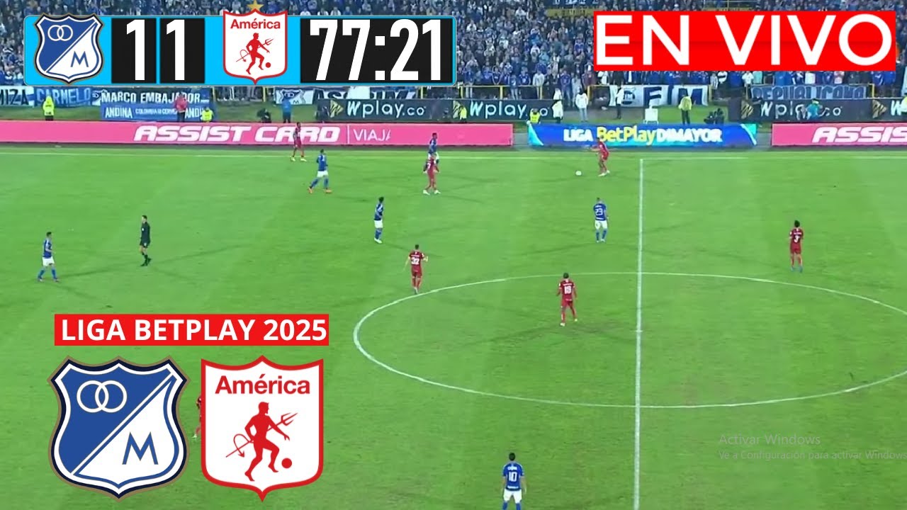 MILLONARIOS VS AMÉRICA En Vivo Hoy 🔴 Liga Betplay 2025 Fecha 14 Partido ...