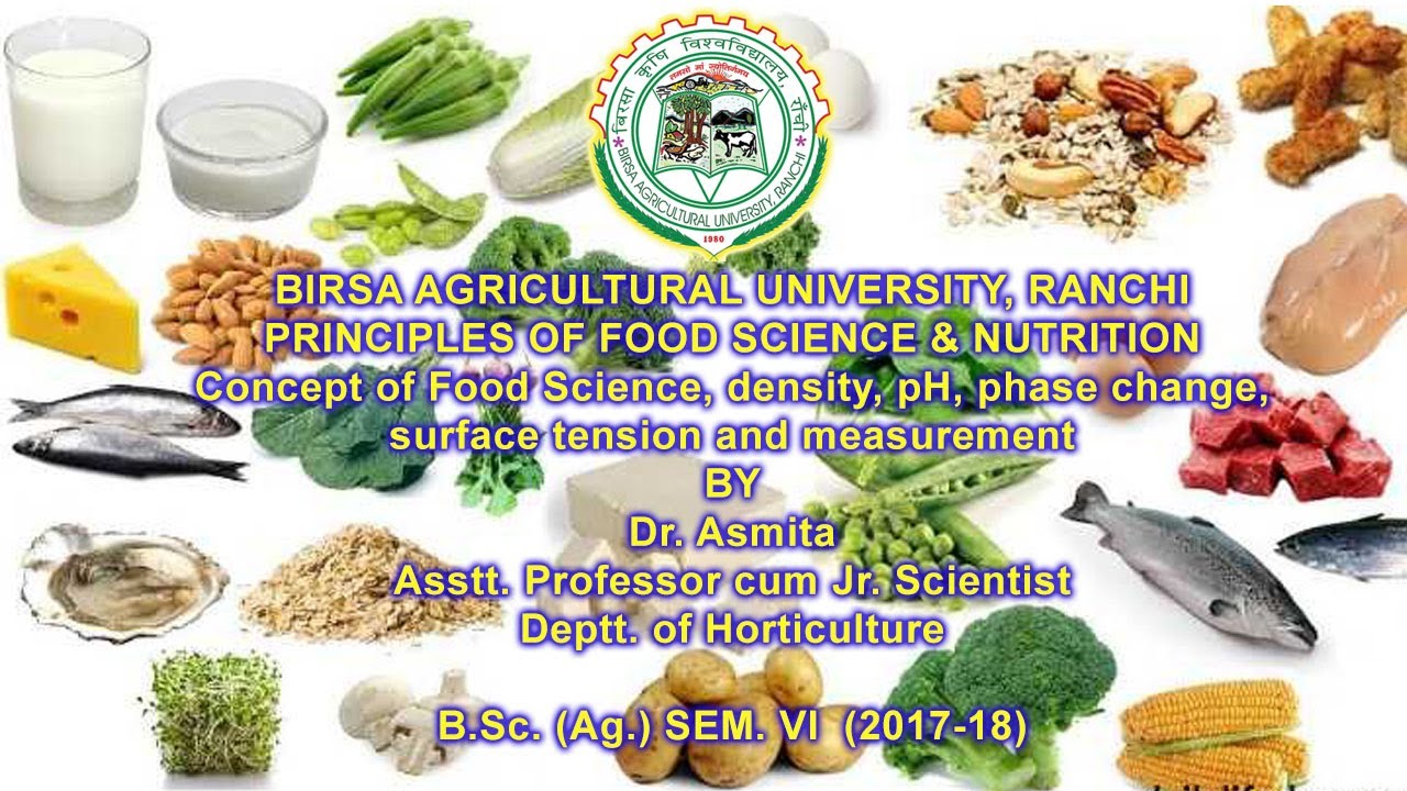 (LEC1) Концепция пищевой науки, плотность, pH, фазовые переходы, поверхностное натяжение и измерения