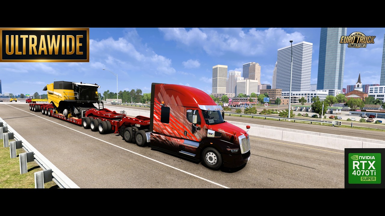 Western Star 57X - American Truck Simulator - Missouri DLC - Moza TSW Wheel Gameplay - Ultrawide