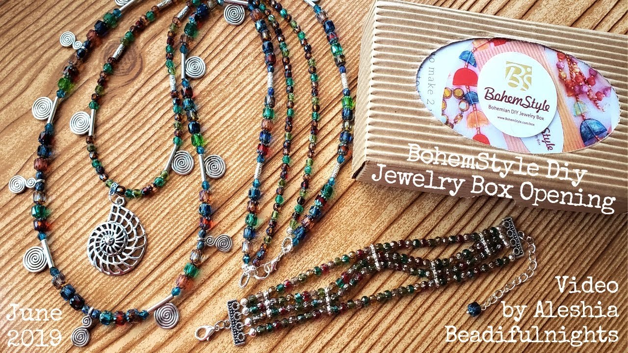 BohemStyle Diy Jewelry Box Opening June 2019 YouTube