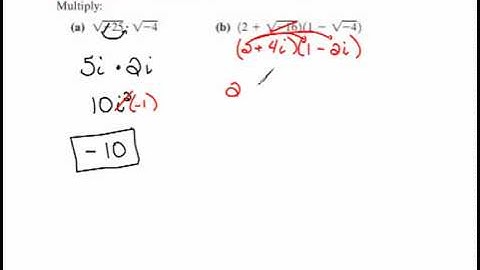 Mulitplying Square Roots of Negative Numbers 6.8