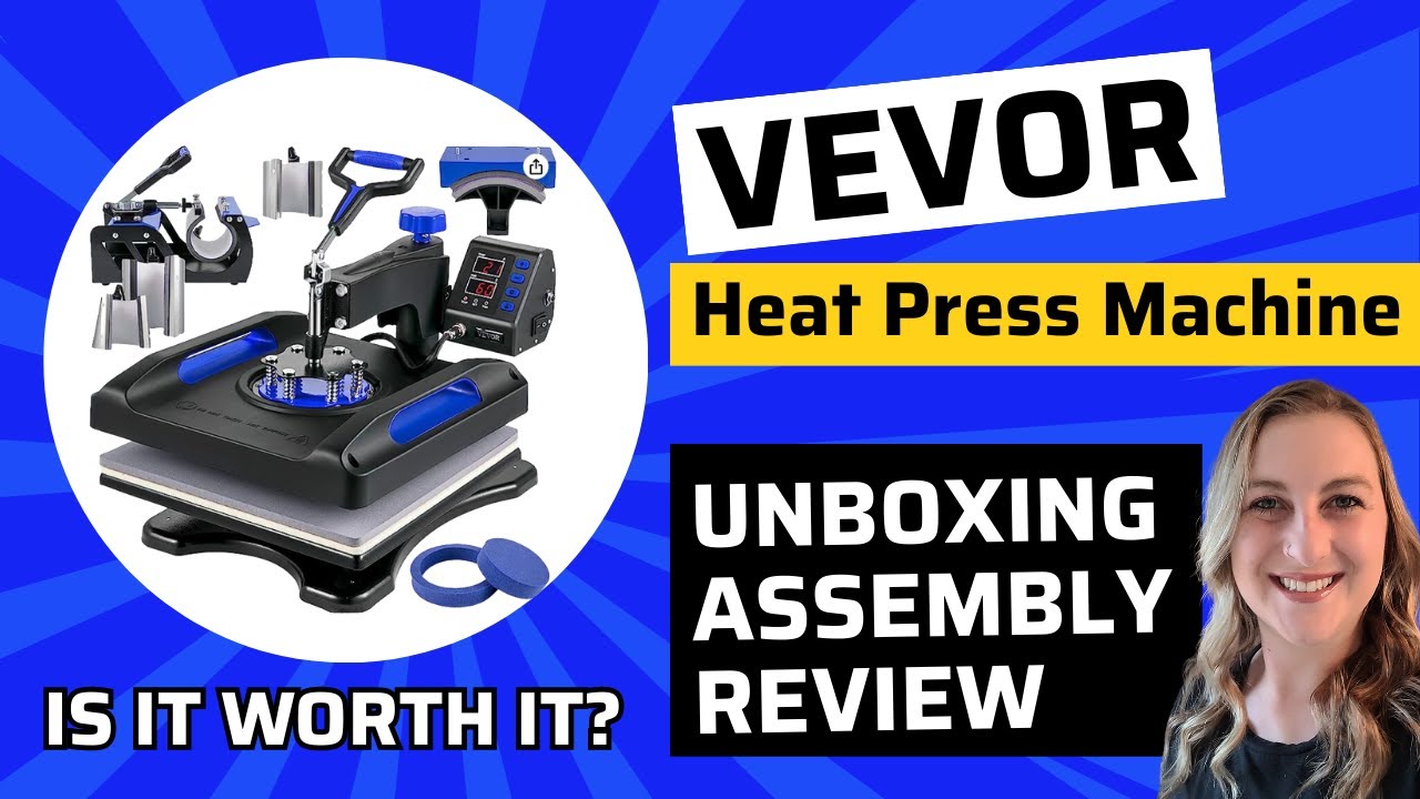 VEVOR Pro Heat Press Machine, 12 x 15 Inches, Fast Heating, 5 in 1 Combo  360 Swing Away Digital Sublimation T-Shirt Vinyl Transfer Printer with