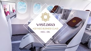 INDIA'S BEST NARROW-BODY BUSINESS CLASS | Vistara A321neo Business Class from Hong Kong to Delhi