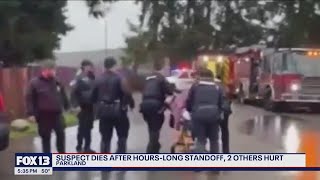 Suspect dies after hours-long standoff, 2 others hurt | FOX 13 Seattle