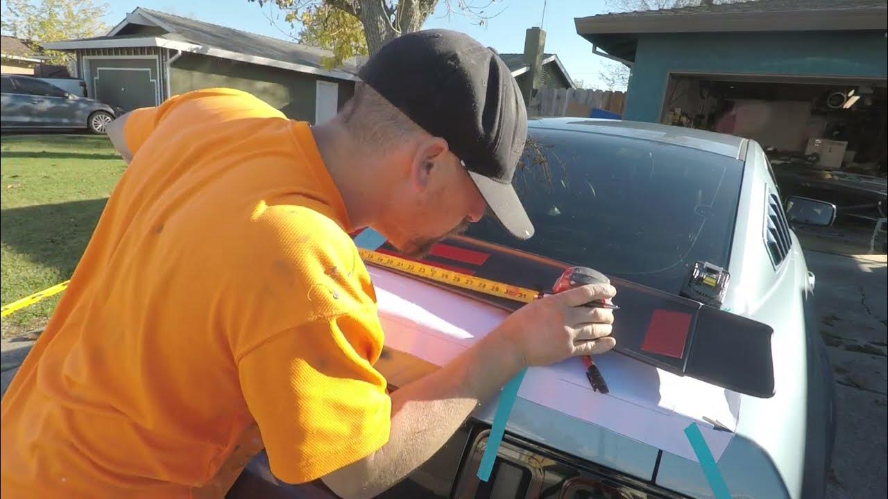 05 MUSTANG GT SPOILER LAYOUT AND TEMPLATE INSTALL YouTube