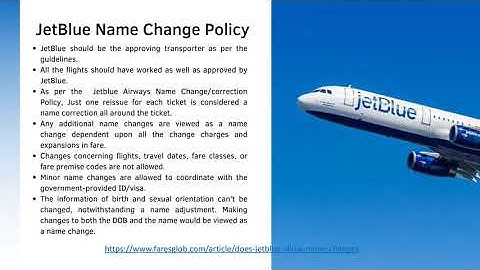 What is the procedure to change the name in flight ticket on Jetblue Airways