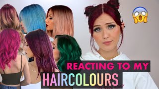 REACTING TO ALL MY PAST HAIR COLOURS ❤