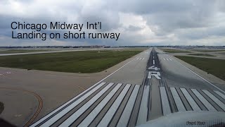 Short runway landing! Chicago Midway International Airport runway 04R