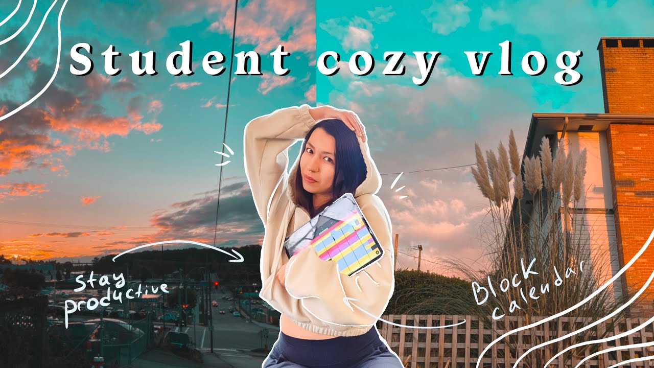 international student in Canada tries block calendar ~ COZY VLOG WEEK ~