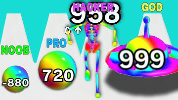 NOOB VS PRO VS HACKER VS GOD in Calculate Ball