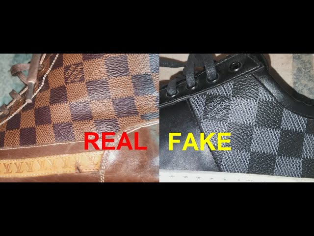 Real vs fake: legit check Louis Vuitton trainer orange, by Selling Check