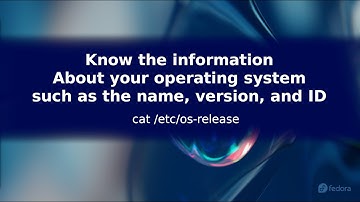 The cat /etc/os-release command is used to display the contents of the /etc/os-release file