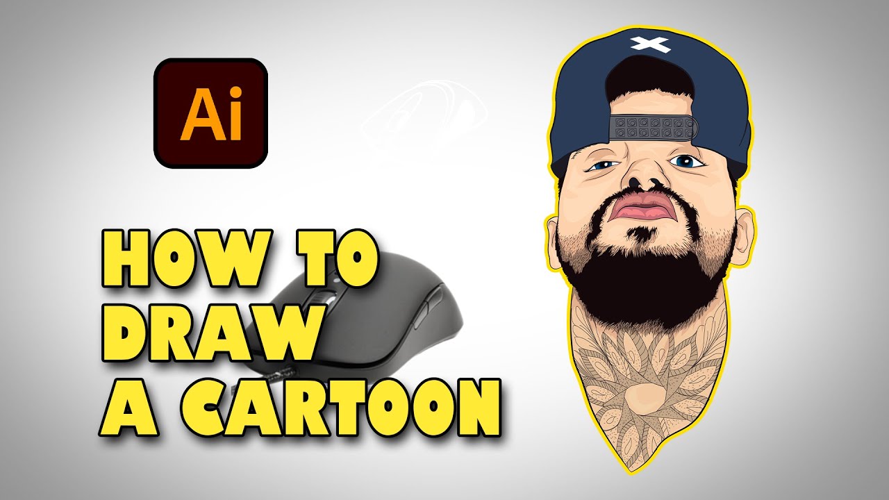 Illustrator Cartoon Text Tutorial HOW TO DRAW VECTOR CARTOON ( ADOBE ILLUSTRATOR TUTORIAL ) - YouTube