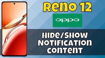 Oppo Reno 12 Lock Screen Notifications Settings || Hide/Show Notification content