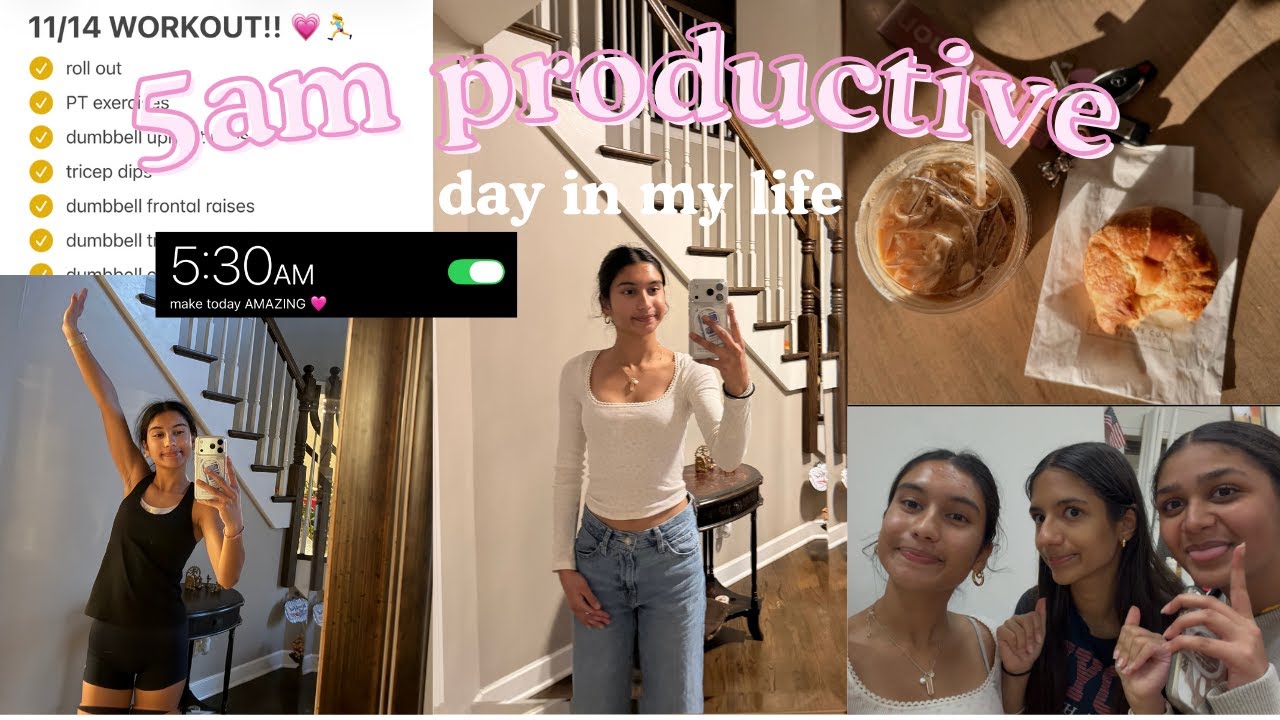 5AM PRODUCTIVE DAY IN MY LIFE - YouTube