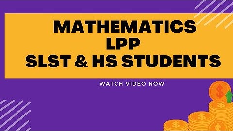 LINEAR PROGRAMING PROBLEM || LPP|| HS AND SLST STUDENTS ||