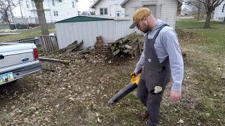 Spring Cleanup Continues || Clearing out backyard pavers and leaves || 10 Subscribers!!