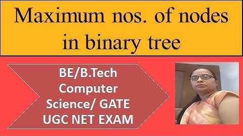 Maximum nos. of nodes  in binary tree#datastructure#binarytree#gate@techgurukul4545 #ugcnet#computers