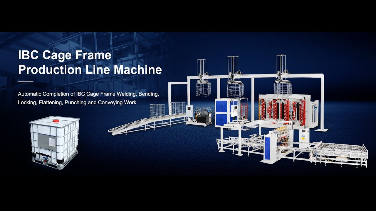 IBC cages production line video - YouTube