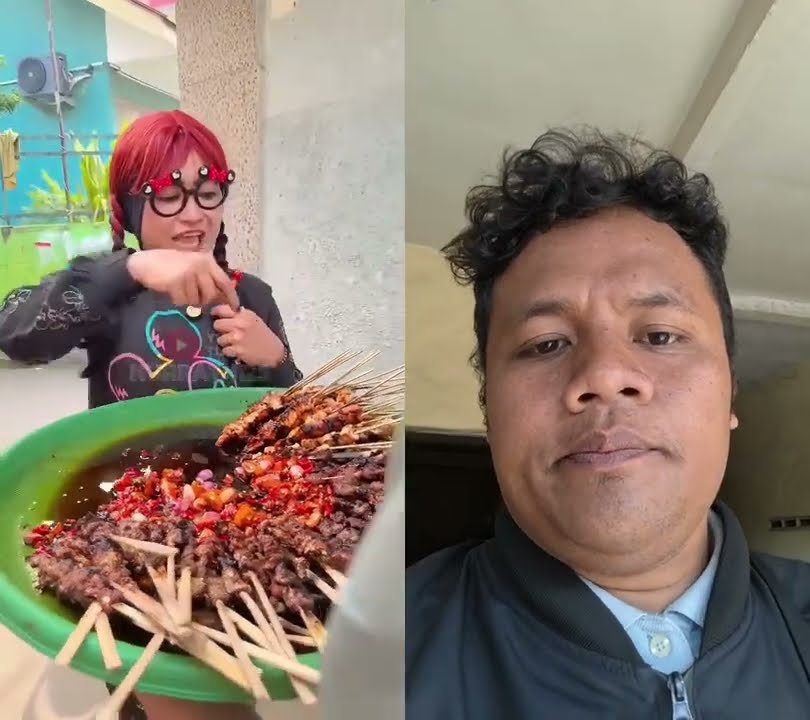 Nur dan cery beli sate 🤤🤤#shorts#fyp#trending#lucu #ngakak#funny#jajanan#hiburan #duet#memengakak