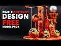 Create a Trendy Abstract Design in Blender & A Free Model Pack!!!