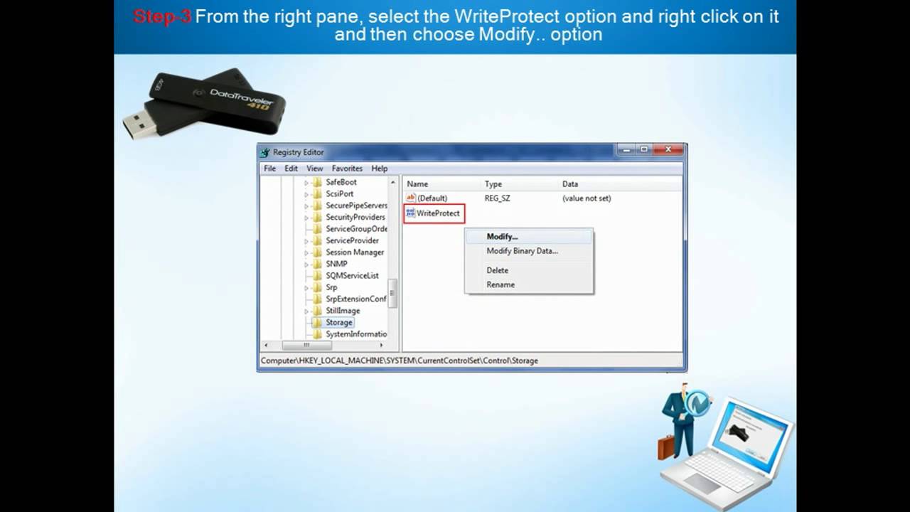 How To Remove Kingston Pen Drive Write Protection - YouTube