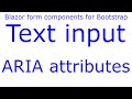 e12 - Blazor form components  for Bootstrap - ARIA assistive technology