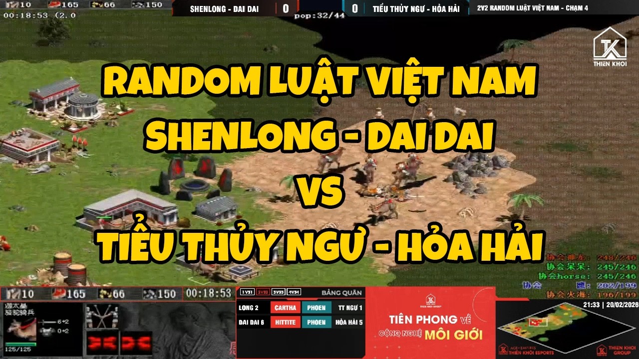 Shenlong - Dai Dai vs Tiểu Thủy Ngư - Hỏa Hải | Random luật Việt Nam | 20/02/2026