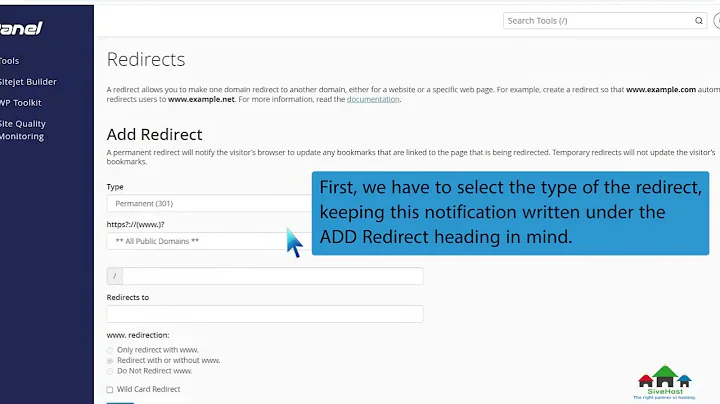 How to Redirect an Addon Domain with SiveHost