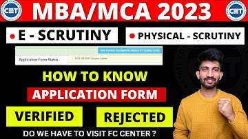 How to Check Document Verification Status in E-Scrutiny | MBA/MCA Registration Process 2023