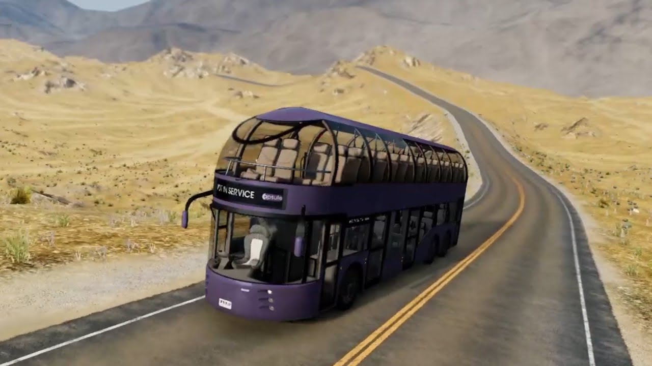 Very difficult route and bus crash BeamNG drive