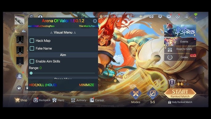 Arena of Valor [EU] 1.51.1.2 Mod Menu, Map Hack, Drone View