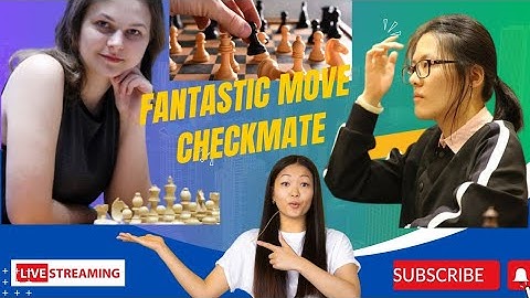 Two beautiful girl play beautifully Hou Yifan vs Anna Muzychuk chess game