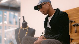 Pharrell Williams in the Fashion Métiers d'art Ateliers — CHANEL