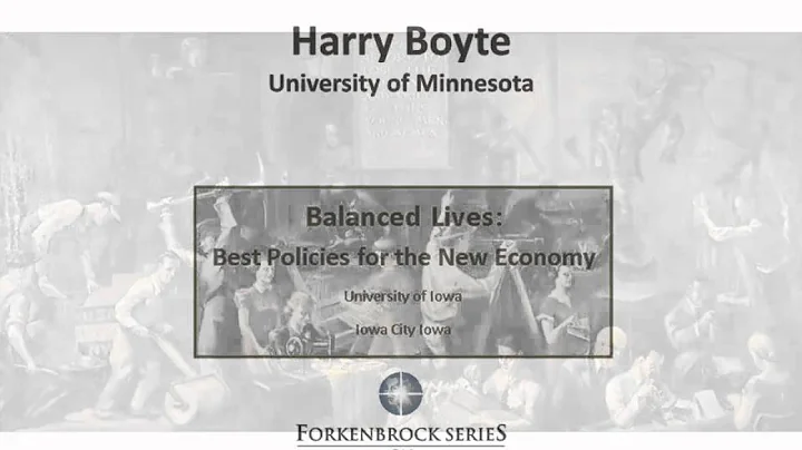 Balanced Lives | Harry Boyte