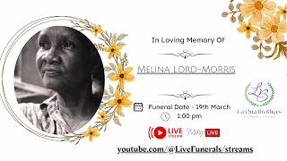 Funeral Of Melina Lord-Morris of Munich, St. Andrew who resided in Mamma Cannes
