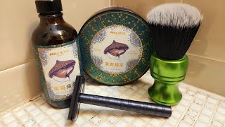 NEW RELEASE ~ 茉莉綠茶 (JASMINE GREEN TEA) Shaving Soap and Aftershave Splash by Noble Otter
