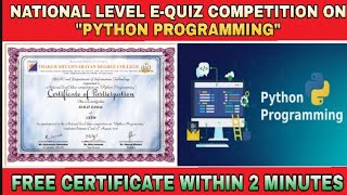 Free Python Programming Course With Certificate I Python Programming Certificate I Digital Classroom