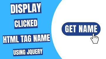 Display clicked HTML Tag Name using JQuery