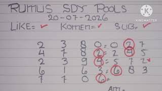PREDIKSI SYDNEY POOLS 20 JULI 2026| BOCORAN TOGEL SIDNEY HARI INI|RUMUS KEPALA EKOR SIDNEY JITU