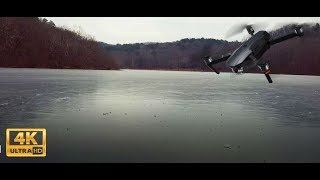 Noblett Lake Frozen!!! 4K drone video