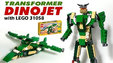 Tutorial: Lego Creator 31058 (Mighty Dinosaurs) Alternate Design Transformer Jet Plane