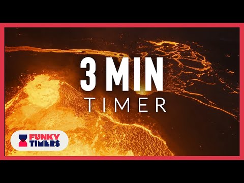 Drone FPV Volcano Eruption 3 Minute Timer in 4K | Relaxing Music