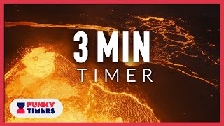 Drone FPV Volcano Eruption 3 Minute Timer in 4K | Relaxing Music