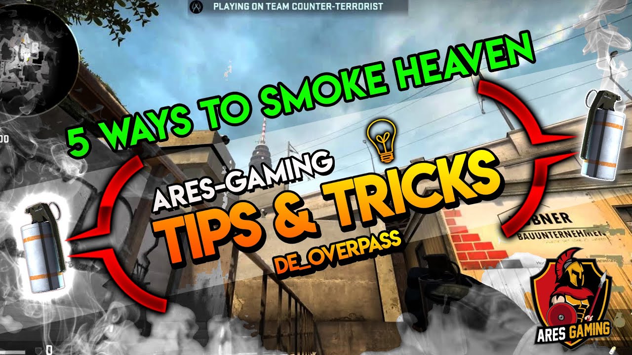 Tips & tricks: de_overpass 5 WAYS TO SMOKE HEAVEN [2018] by Ares Gaming