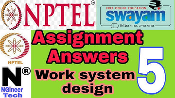 Work System Design || week 5 || Nptel