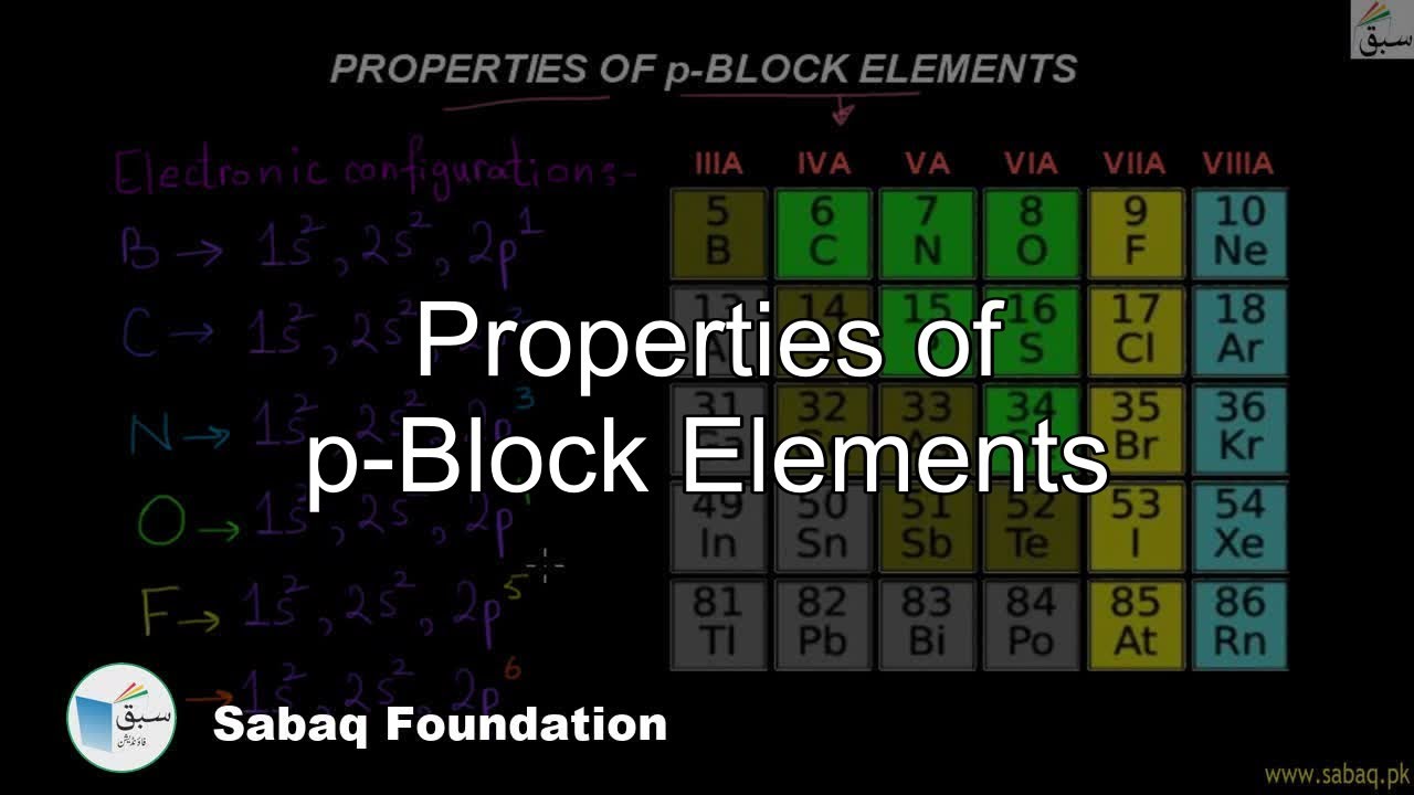 P Block Elements, Overview & Properties - Video & Lesson Transcript